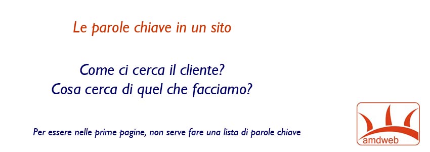 Le parole chiave in un sito keywords