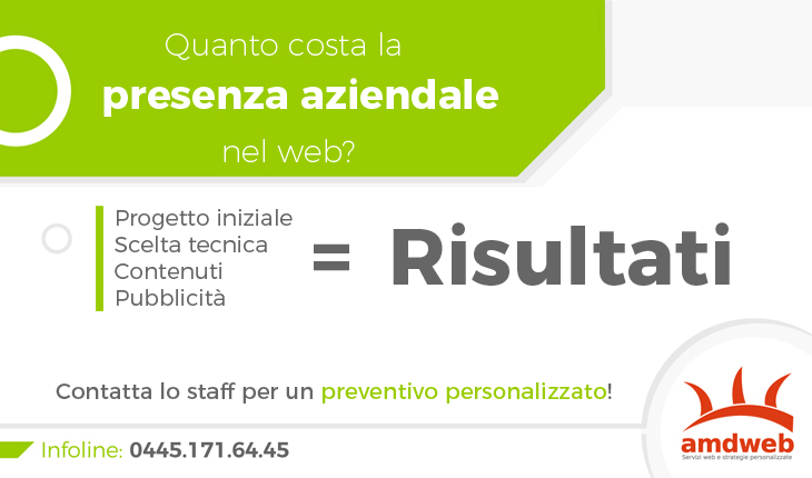 Quanto costa la presenza aziendale nel web