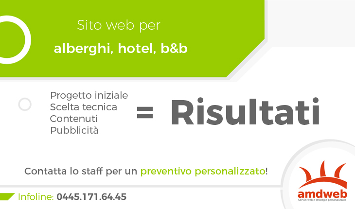 Sito web per alberghi, hotel o b&b