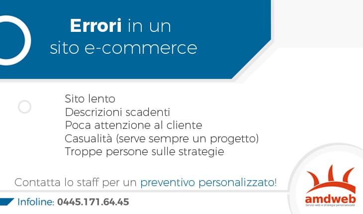 Errori (da non fare) in un sito e-commerce