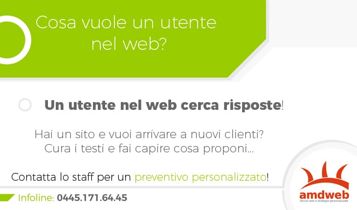 Cosa vuole trovare un utente nel web?