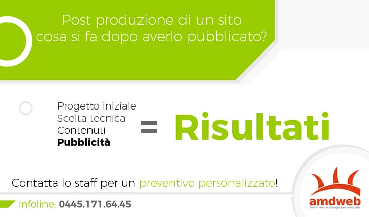 Come funziona il post-produzione di un sito web? ci abbiamo strategicamente pensato?