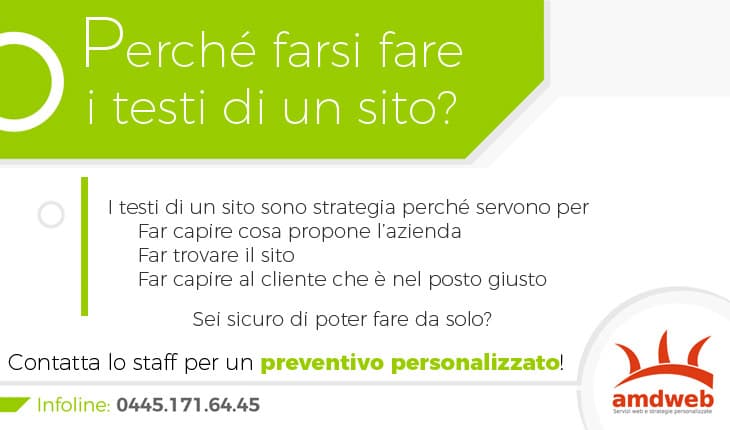 perché farsi fare i testi di un sito? perché con i testi parliamo a nuovi utenti, posizioniamo il sito, e ci facciamo conoscere