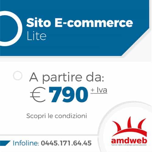 Sito e-commerce a partire da 790 euro | 04451716445
