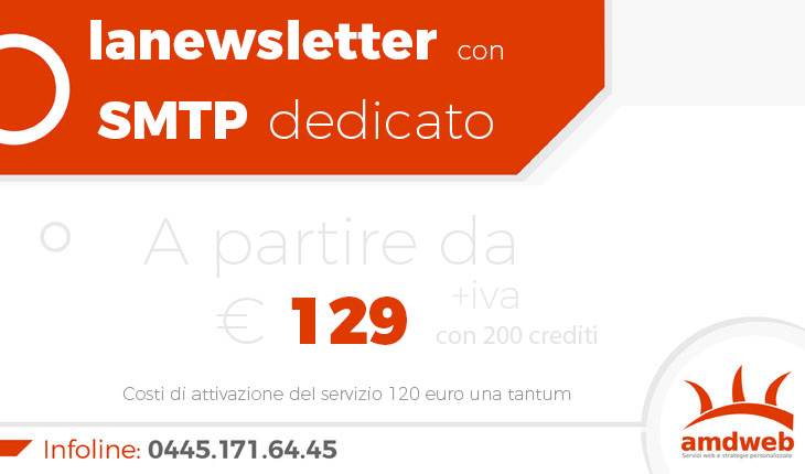 Servizio lanewsletter.net con smtp dedicato